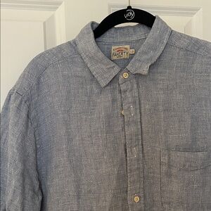 Faherty Men's Casual Blue Button Down Shirt